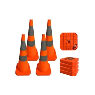 Cono reflectante plegable con luz LED