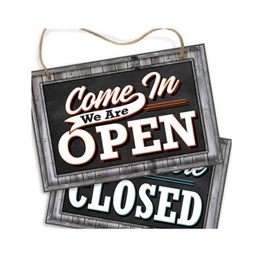 Letreros de PVC abiertos y cerrados de doble cara